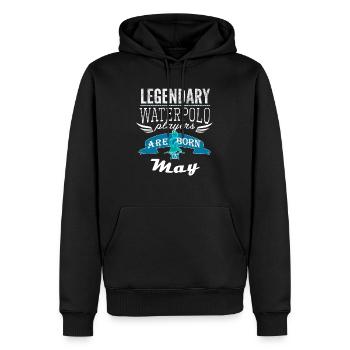 Legendäre Wasserballlegenden werden im Mai geboren - Männer Premium Bio Hoodie - Schwarz - Vorne - Nico (187cm)
