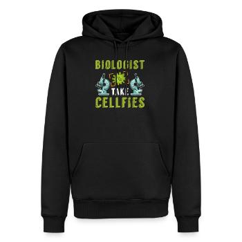 Mikroskop Zellen - Männer Premium Bio Hoodie - Schwarz - Vorne - Nico (187cm)