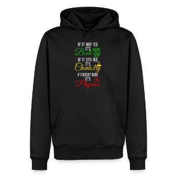 Biology Chemistry Physics - Men’s Premium Organic Hoodie - black - Front - Nico (187cm)