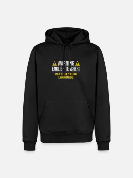 Professeur d'anglais - Sweat à capuche Premium bio Homme - noir