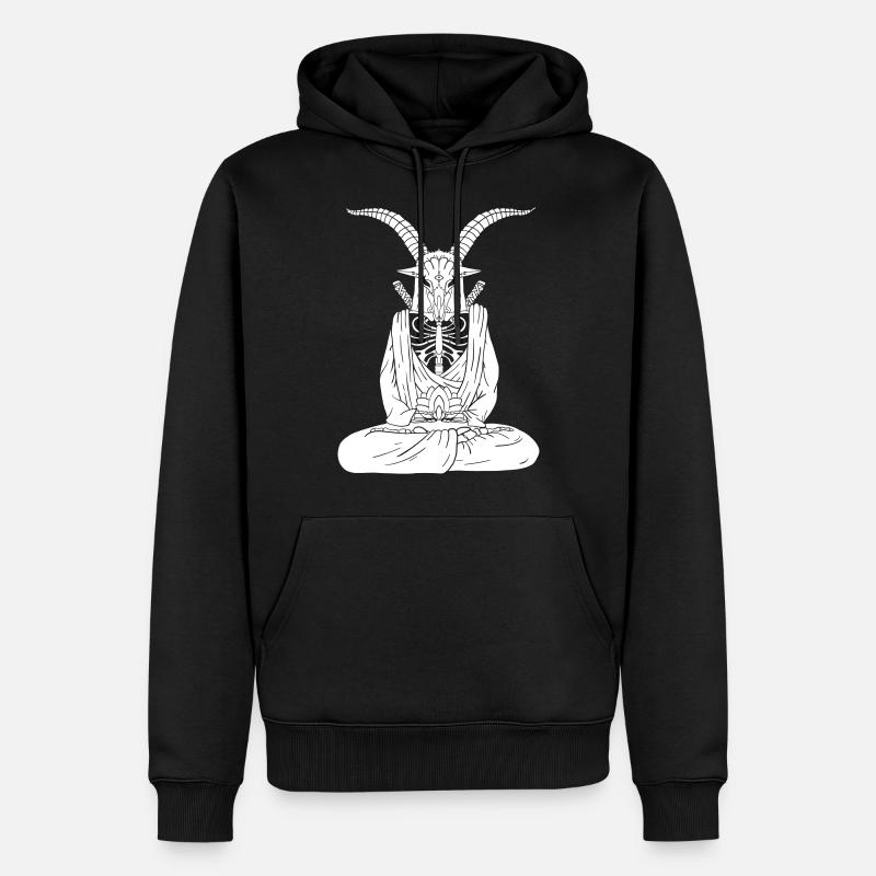 Buddhamet - Sweat à capuche Premium bio Homme - noir