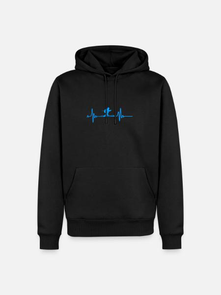 Ski heart - Men’s Premium Organic Hoodie - black