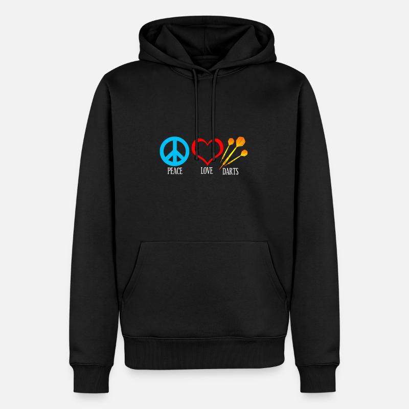 Fléchettes paix - Sweat à capuche Premium bio Homme - noir
