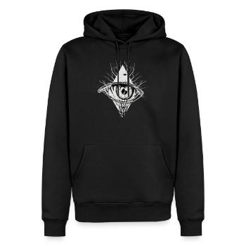 Auge - Männer Premium Bio Hoodie - Schwarz - Vorne - Nico (187cm)