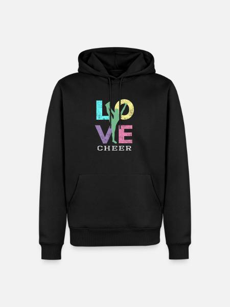 Nette Mädchen LIEBEN, Cheerleader-Geschenk zu jubeln - Männer Premium Bio Hoodie - Schwarz