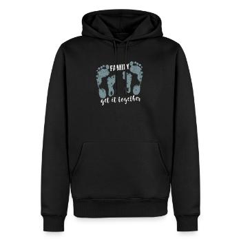Familie Zusammenhalt - Männer Premium Bio Hoodie - Schwarz - Vorne - Nico (187cm)