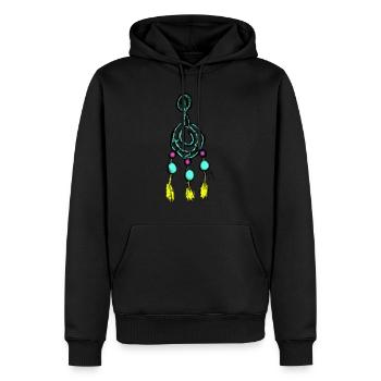 Schmuck Reichtum - Männer Premium Bio Hoodie - Schwarz - Vorne - Nico (187cm)