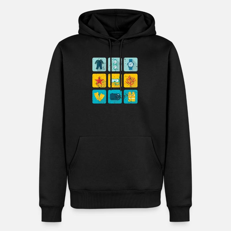 Tauchen - Männer Premium Bio Hoodie - Schwarz