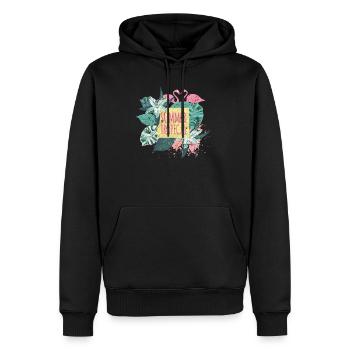 Sommer Paradies - Männer Premium Bio Hoodie - Schwarz - Vorne - Nico (187cm)