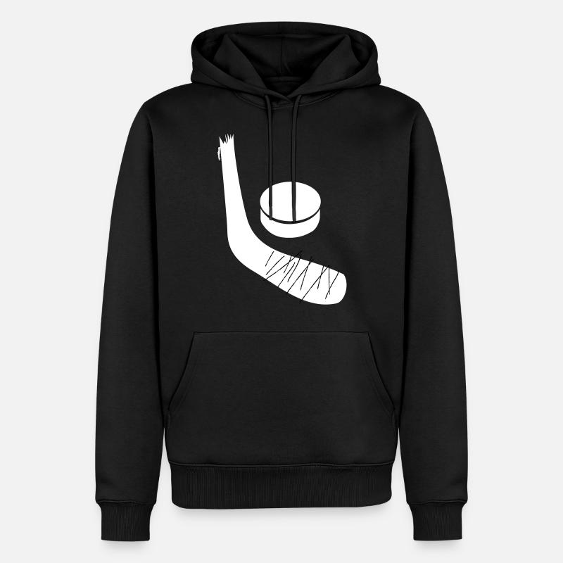 Hockey - Männer Premium Bio Hoodie - Schwarz