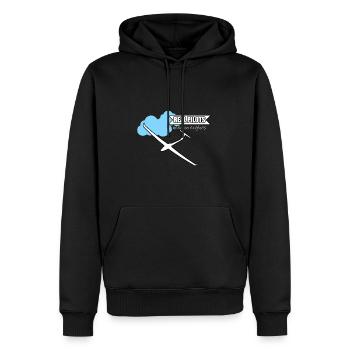 Glider engine - Men’s Premium Organic Hoodie - black - Front - Nico (187cm)