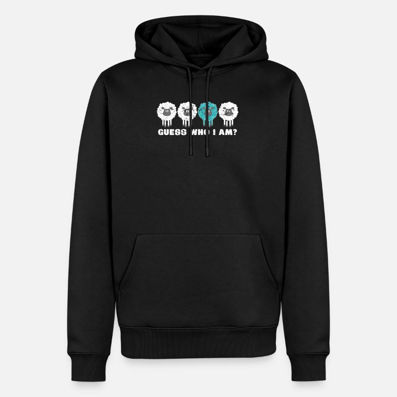 Schafe - Männer Premium Bio Hoodie - Schwarz