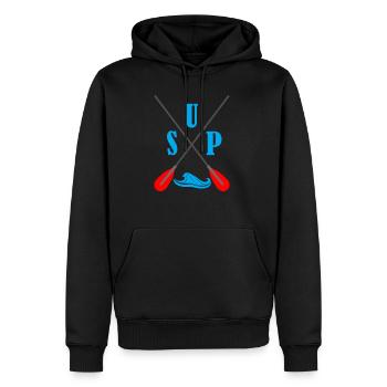 Stand Up Paddeln Paddel - Männer Premium Bio Hoodie - Schwarz - Vorne - Nico (187cm)