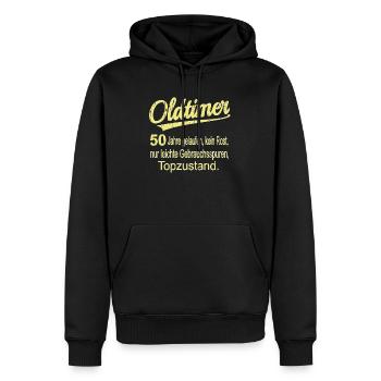Oldtimer 50 years - Funny birthday gift - Men’s Premium Organic Hoodie - black - Front - Nico (187cm)