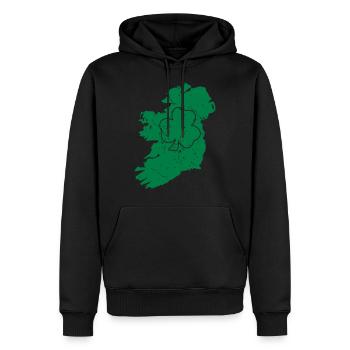 Irlande irlandaise - Sweat à capuche Premium bio Homme - noir - Devant - Nico (187cm)