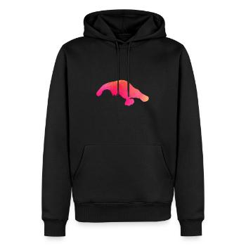 ornithorynque - Sweat à capuche Premium bio Homme - noir - Devant - Nico (187cm)
