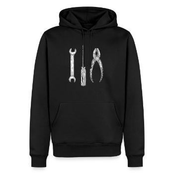 Handwerker Werkzeug - Männer Premium Bio Hoodie - Schwarz - Vorne - Nico (187cm)