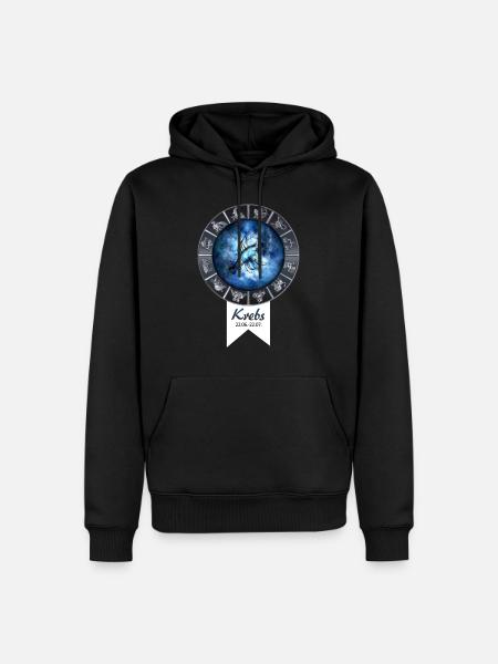 Astrologie Sternzeichen Krebs - Männer Premium Bio Hoodie - Schwarz