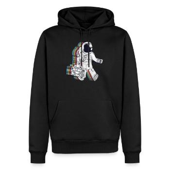 Astronaute Space Space Space Musique Hipster - Sweat à capuche Premium bio Homme - noir - Devant - Nico (187cm)