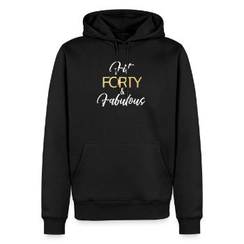 Awesome Fit quarante & Fabulous anniversaire 40e cadeau - Sweat à capuche Premium bio Homme - noir - Devant - Nico (187cm)