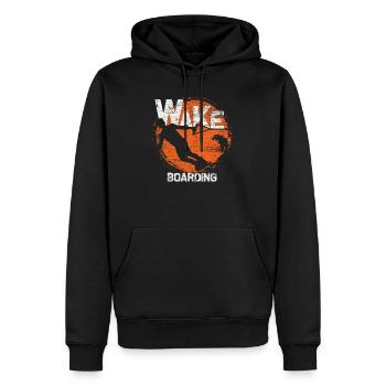 Fitness de wakeboard - Sweat à capuche Premium bio Homme - noir - Devant - Nico (187cm)