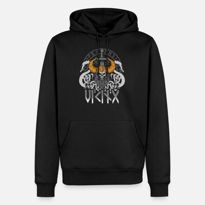 Vikings - Sweat à capuche Premium bio Homme - noir