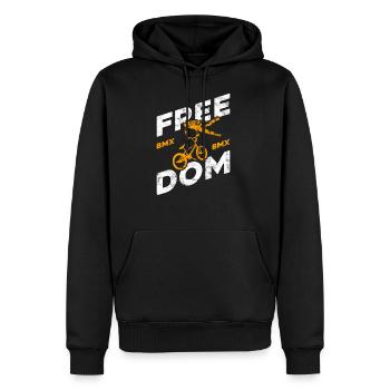 BMX - Sweat à capuche Premium bio Homme - noir - Devant - Nico (187cm)