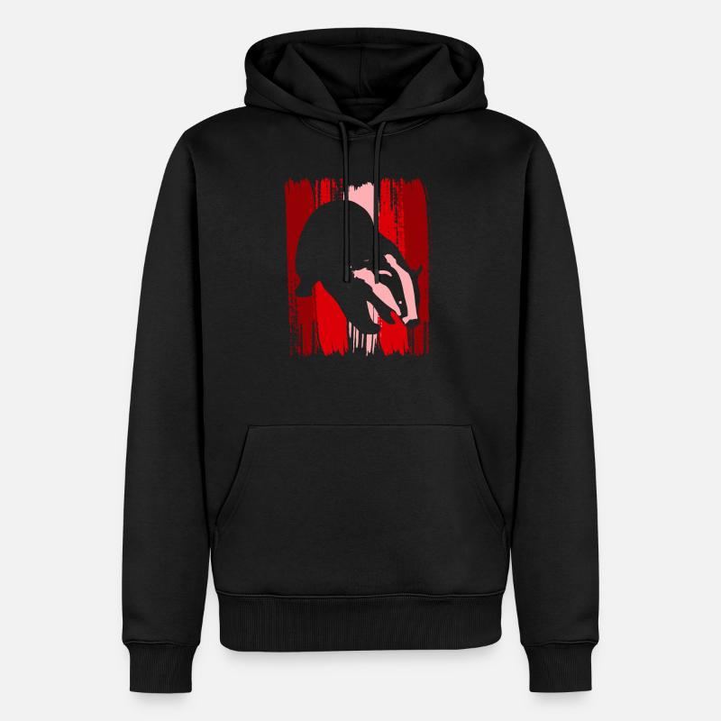 Dachs Marder - Männer Premium Bio Hoodie - Schwarz