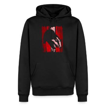 Badger - Men’s Premium Organic Hoodie - black - Front - Nico (187cm)