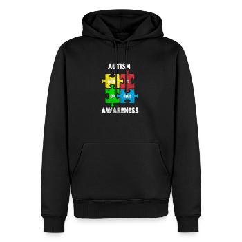 autism - Men’s Premium Organic Hoodie - black - Front - Nico (187cm)