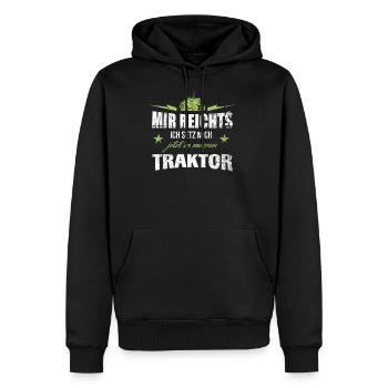 Traktor Landwirt Traktorfahren Geschenk - Männer Premium Bio Hoodie - Schwarz - Vorne - Nico (187cm)