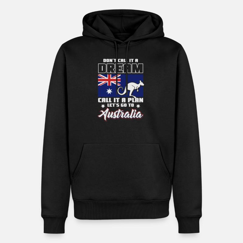 Australie pays de rêve - Sweat à capuche Premium bio Homme - noir