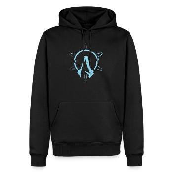 Athéisme Symbole Athéiste Don Science - Sweat à capuche Premium bio Homme - noir - Devant - Nico (187cm)