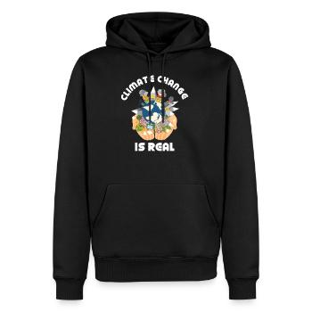 Klimawandel Umweltschützer - Männer Premium Bio Hoodie - Schwarz - Vorne - Nico (187cm)