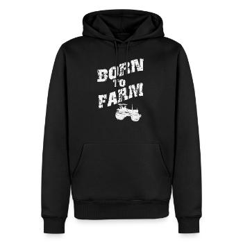 Farmer - Farming Farmer Tractor T-Shirt - Men’s Premium Organic Hoodie - black - Front - Nico (187cm)