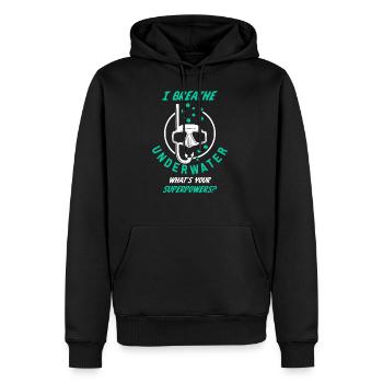 Tauchen - Männer Premium Bio Hoodie - Schwarz - Vorne - Nico (187cm)