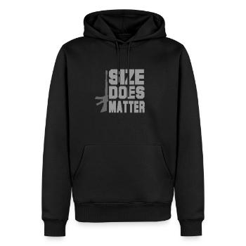 shoot - Men’s Premium Organic Hoodie - black - Front - Nico (187cm)
