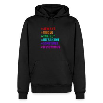 Autismus - Männer Premium Bio Hoodie - Schwarz - Vorne - Nico (187cm)