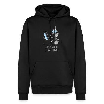 Machine Learning Ai - Männer Premium Bio Hoodie - Schwarz - Vorne - Nico (187cm)