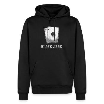 Blackjack Black Jack Kartenspiel Glücksspiel Glück - Männer Premium Bio Hoodie - Schwarz - Vorne - Nico (187cm)