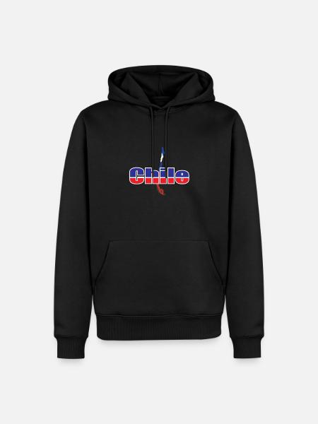 Chile - Männer Premium Bio Hoodie - Schwarz
