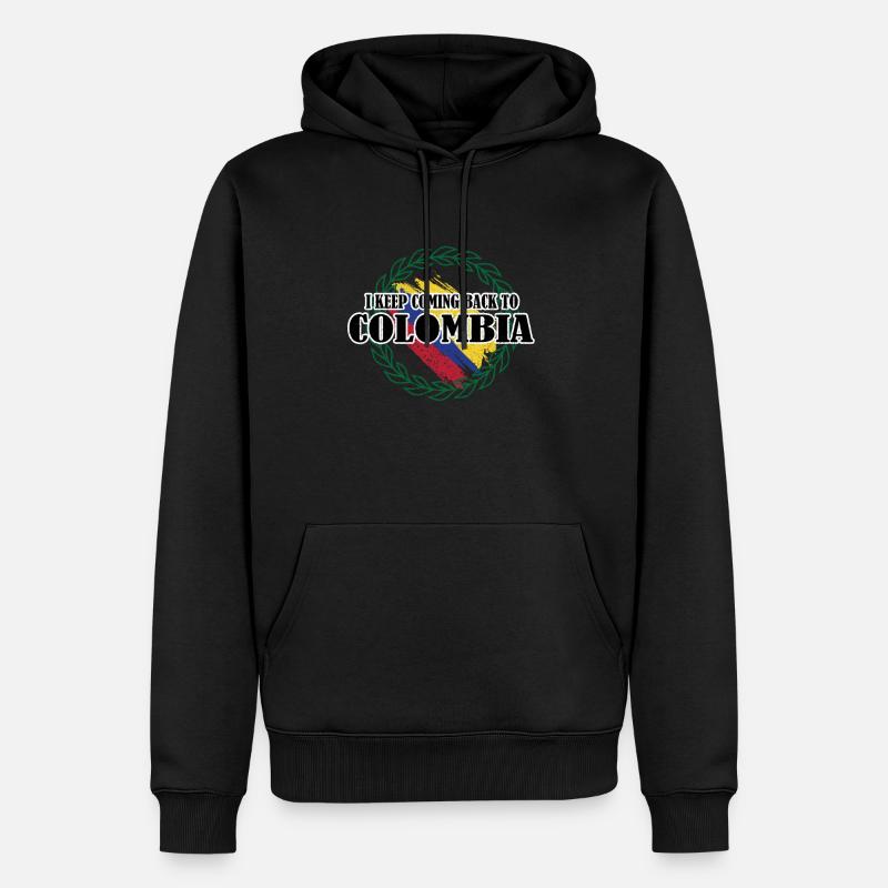 Colombie - Sweat à capuche Premium bio Homme - noir
