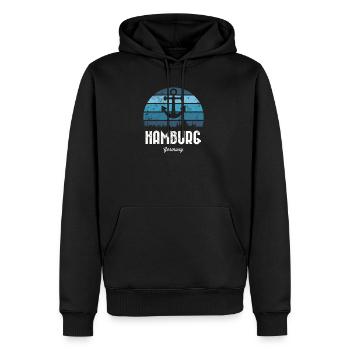 Hamburg anchor city hamburger harbor gift - Men’s Premium Organic Hoodie - black - Front - Nico (187cm)