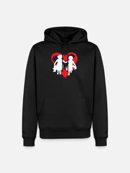 Sister Heart - Men’s Premium Organic Hoodie - black