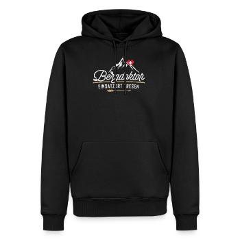 Bergdoktor - Site de Tresen - Sweat à capuche Premium bio Homme - noir - Devant - Nico (187cm)