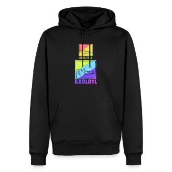 Axolotl - Sweat à capuche Premium bio Homme - noir - Devant - Nico (187cm)