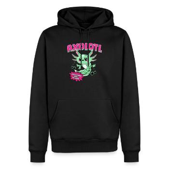 Axolotl - Sweat à capuche Premium bio Homme - noir - Devant - Nico (187cm)
