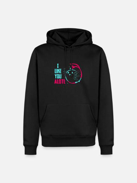 Axolotl - Men’s Premium Organic Hoodie - black