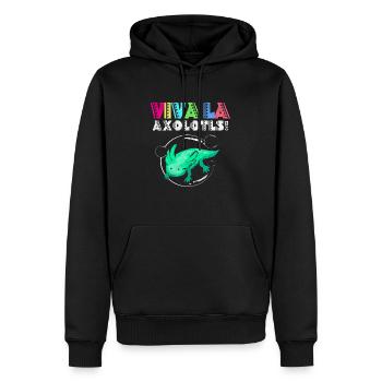 Axolotl - Sweat à capuche Premium bio Homme - noir - Devant - Nico (187cm)