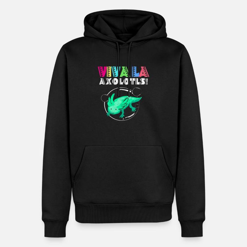 Axolotl - Männer Premium Bio Hoodie - Schwarz